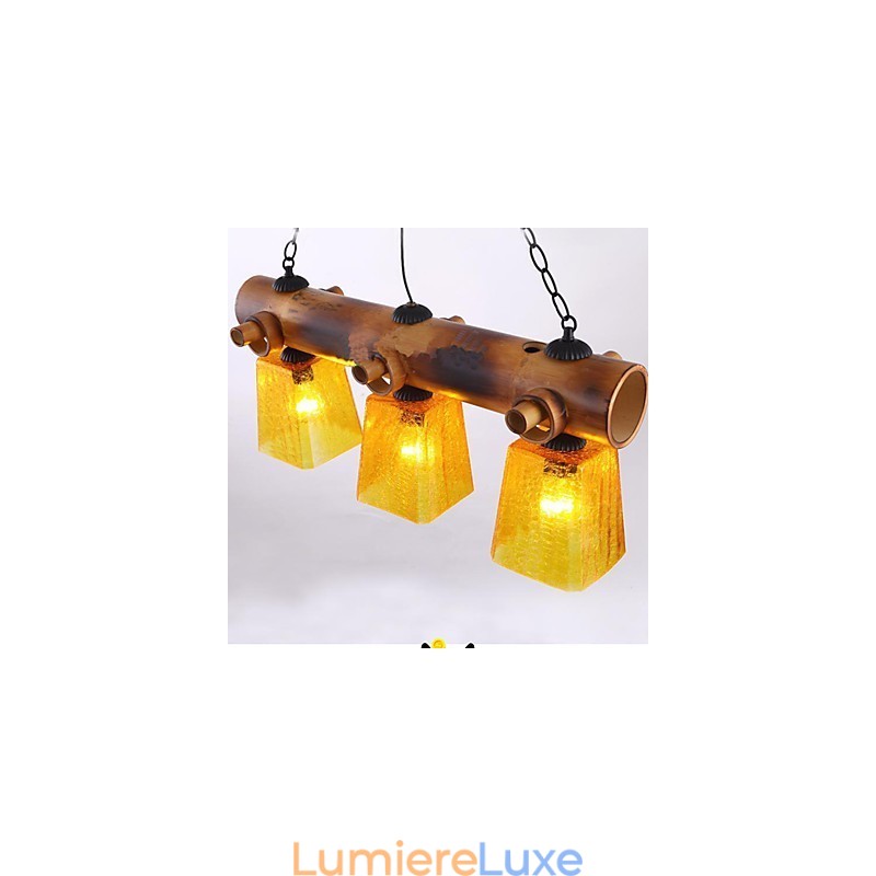Lustre en bambou de style européen, méditerranéen, américain et campagnard