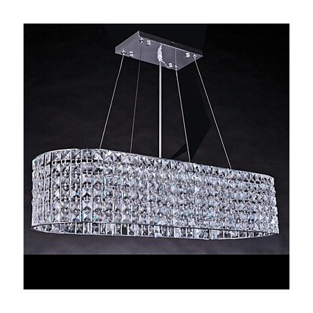 Lustre en cristal chromé contemporain moderne Lustre en cristal chromé contemporain moderne