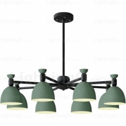 Lustre nordique à 8 lumières avec abat-jour en alliage d'aluminium