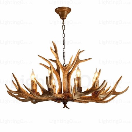 Lustre rustique nordique moderne contemporain à 8 lumières Lustre rustique nordique moderne contemporain à 8 lumières