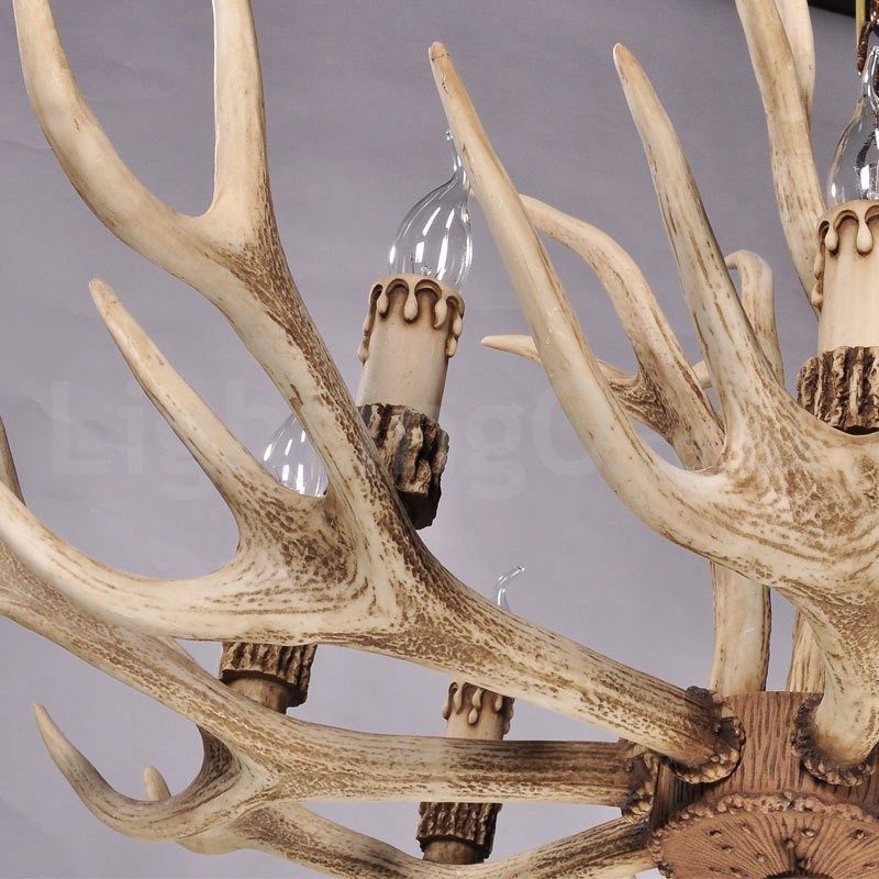 Lustre rustique nordique moderne contemporain à 8 lumières