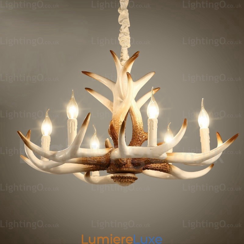Lustre rétro vintage à 6 lumières