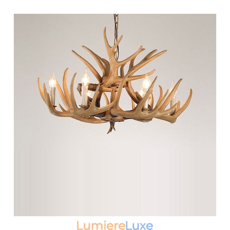 Lustre rétro vintage à 6 lumières