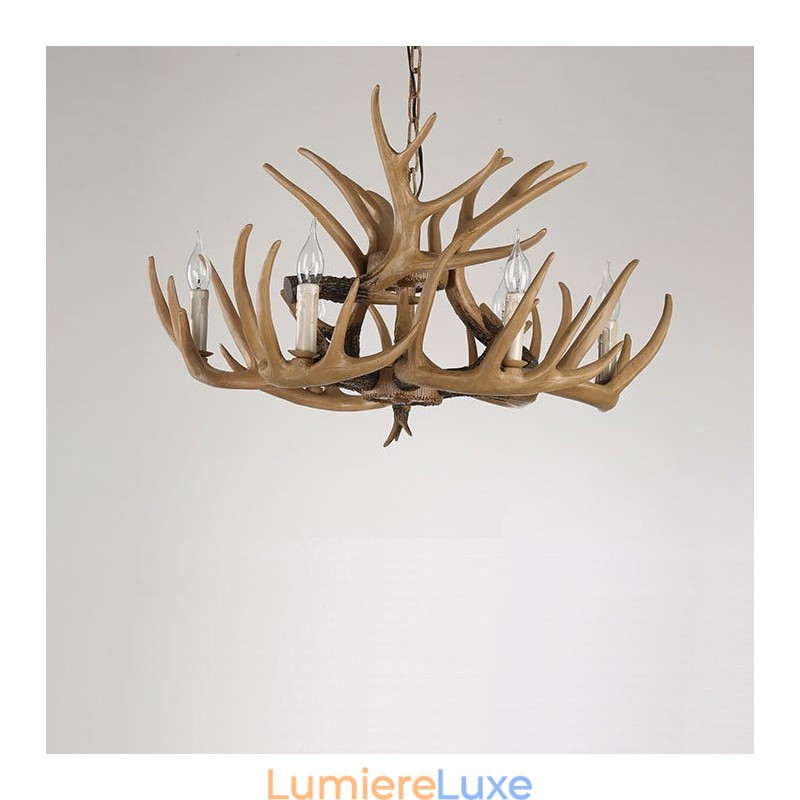 Lustre rétro vintage à 6 lumières