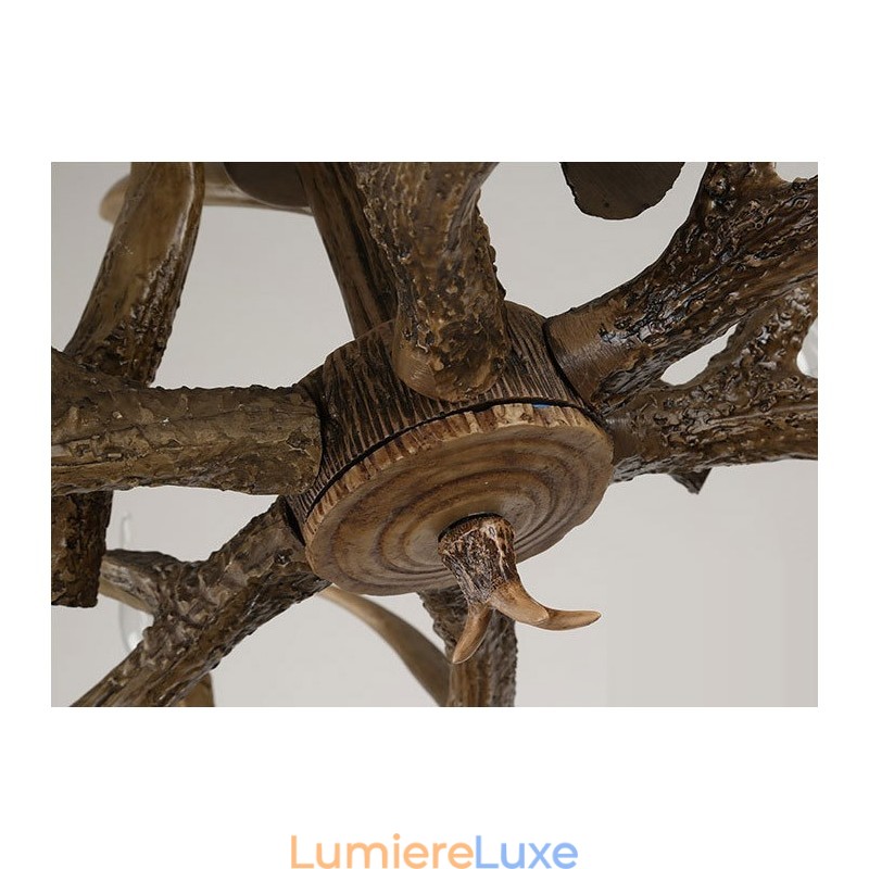 Lustre rétro vintage à 6 lumières