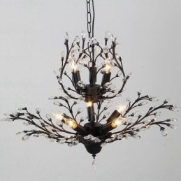Lustre rustique à 8 lumières