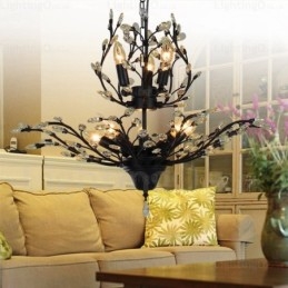 Lustre rustique à 8 lumières