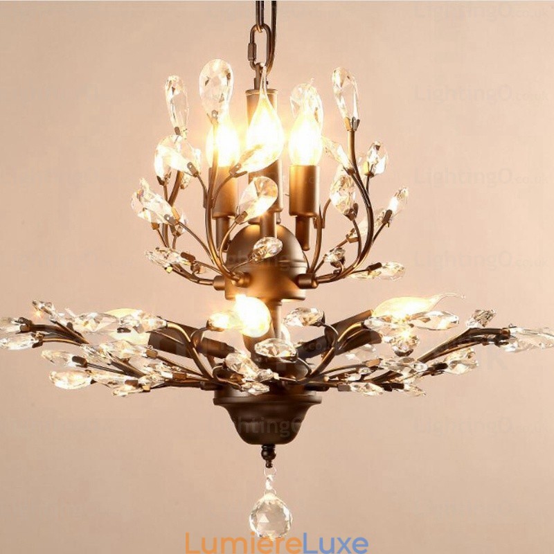 Lustre rustique à 8 lumières