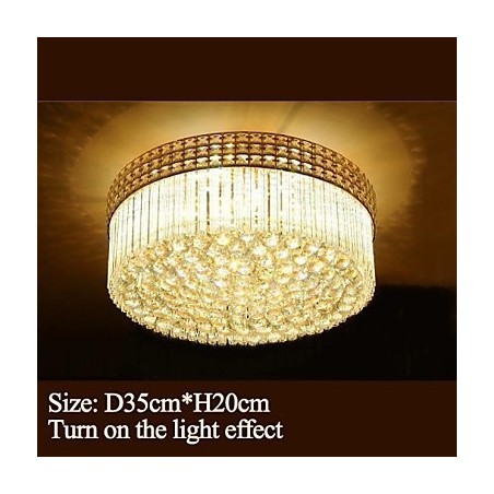Lustre de luxe moderne en cristal absorbant la lumière du dôme Diamètre 35 cm Contient 3 ampoules Lustre de luxe moderne en cristal absorbant la lumière du dôme Diamètre 35 cm Contient 3 ampoules