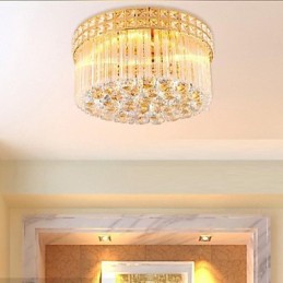 Lustre de luxe moderne en cristal absorbant la lumière du dôme Diamètre 35 cm Contient 3 ampoules