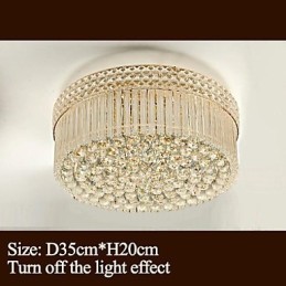Lustre de luxe moderne en cristal absorbant la lumière du dôme Diamètre 35 cm Contient 3 ampoules