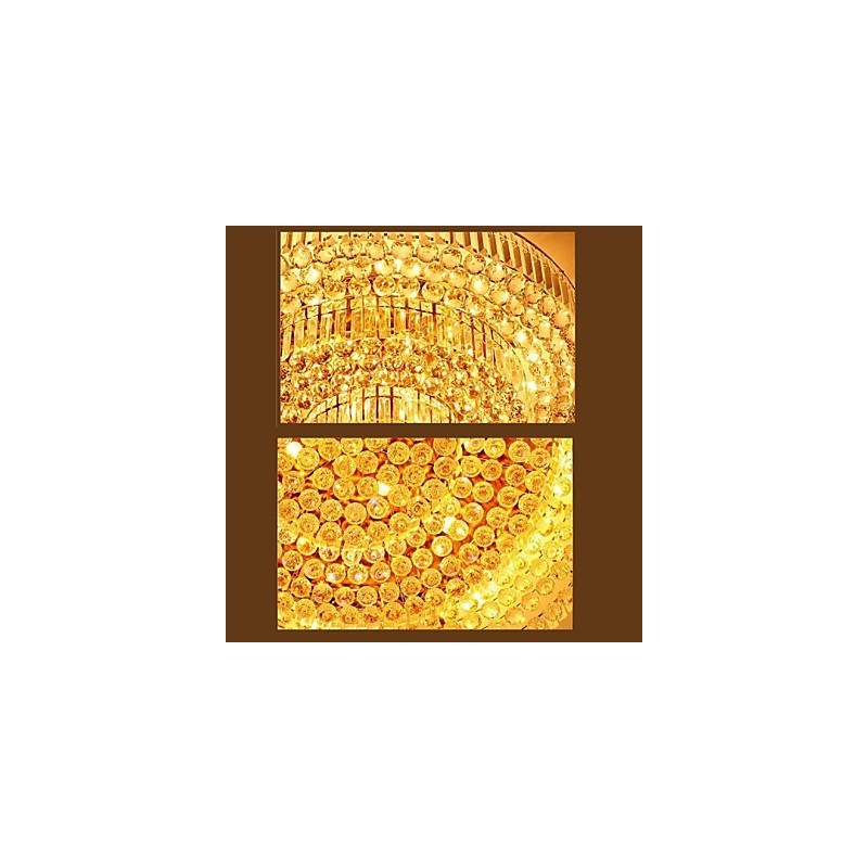 Lustre de luxe moderne en cristal absorbant la lumière du dôme Diamètre 35 cm Contient 3 ampoules