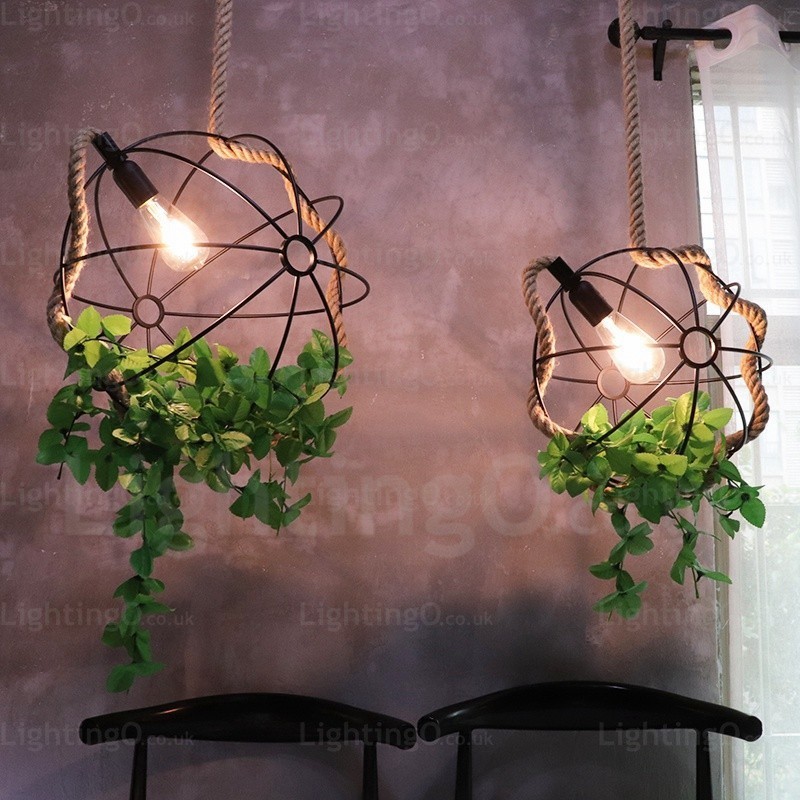 Suspension rétro vintage rustique à 1 lumière