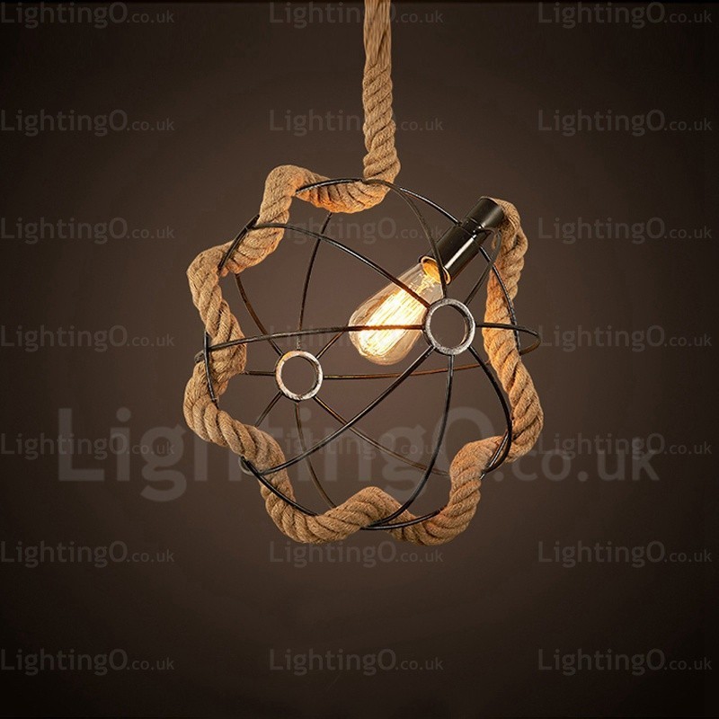 Suspension rétro vintage rustique à 1 lumière