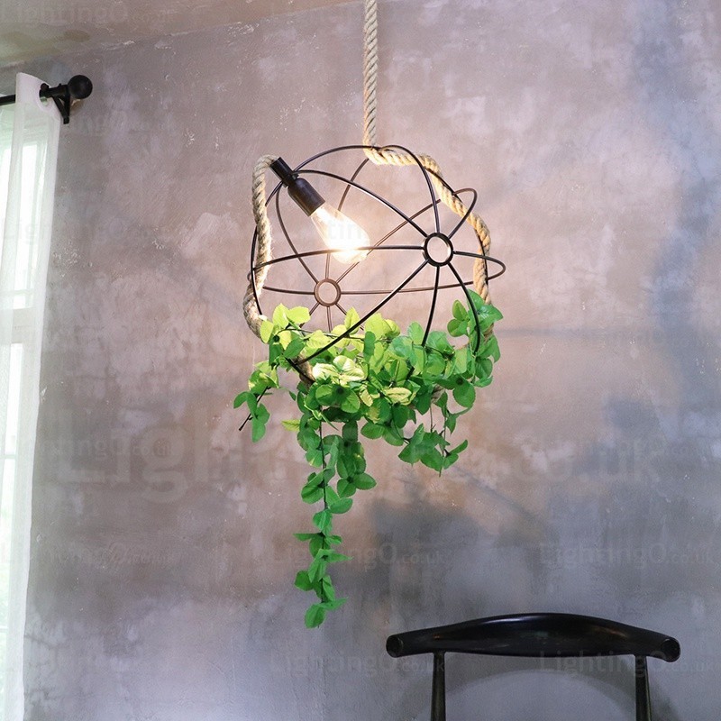 Suspension rétro vintage rustique à 1 lumière