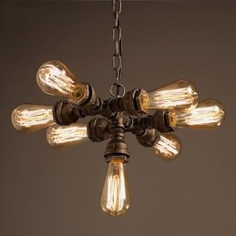 Lustre vintage en métal galvanisé Rustic Lodge