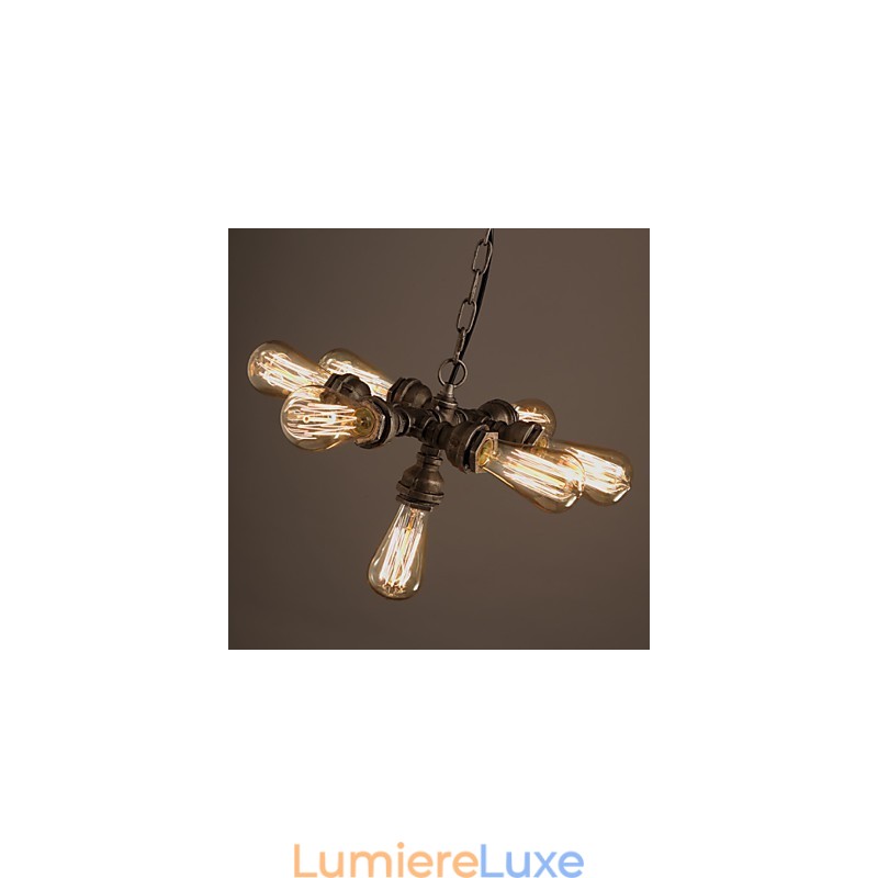 Lustre vintage en métal galvanisé Rustic Lodge