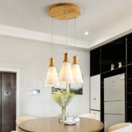 Suspension nordique contemporaine moderne à 1 lumière avec abat-jour en verre