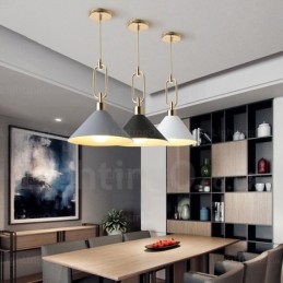 Suspension contemporaine moderne nordique à 1 lumière avec abat-jour en acier inoxydable. Boutiques