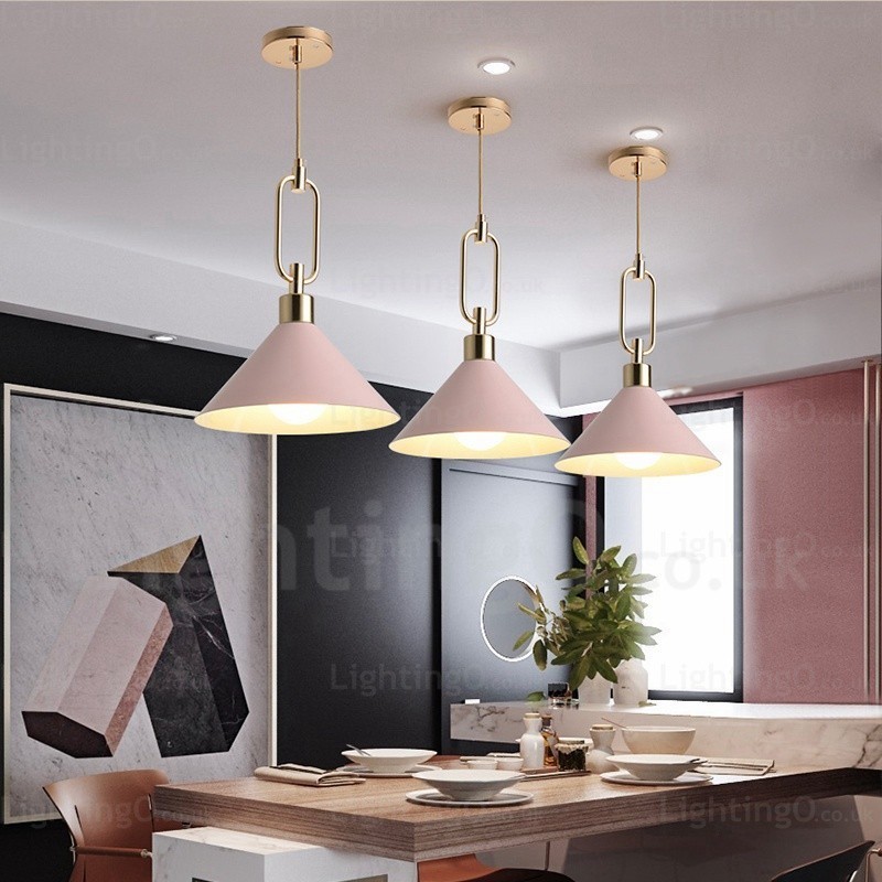 Suspension contemporaine moderne nordique à 1 lumière avec abat-jour en acier inoxydable. Boutiques