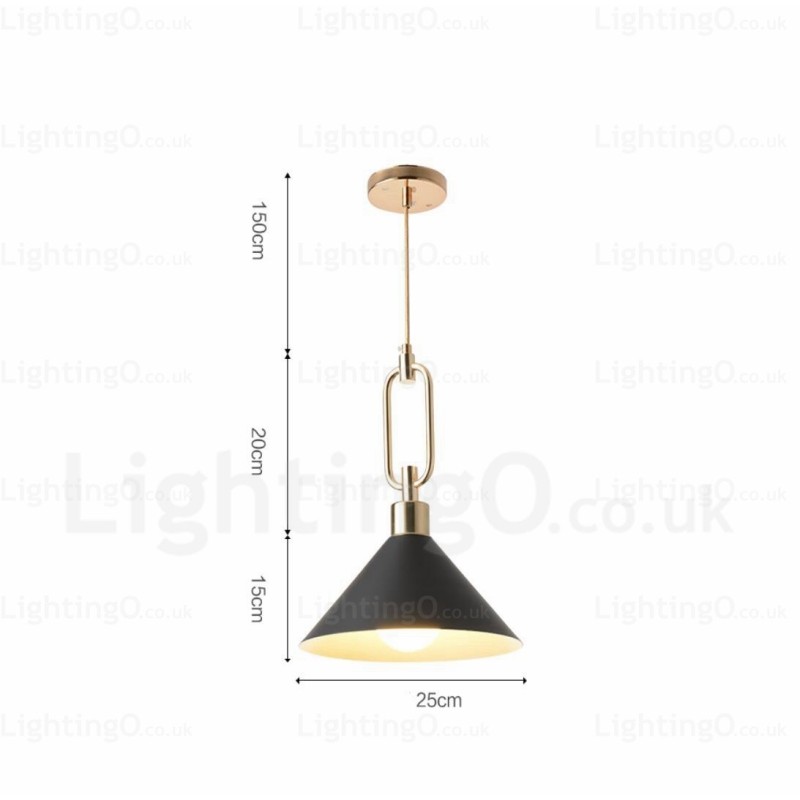 Suspension contemporaine moderne nordique à 1 lumière avec abat-jour en acier inoxydable. Boutiques