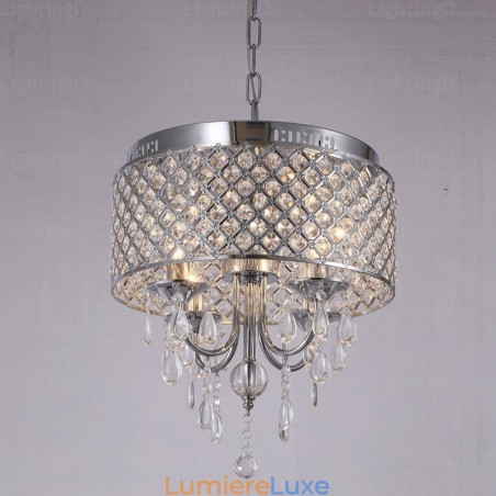Suspension contemporaine moderne à 1 lumière avec abat-jour en cristal Suspension contemporaine moderne à 1 lumière avec abat-jour en cristal
