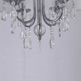 Suspension contemporaine moderne à 1 lumière avec abat-jour en cristal