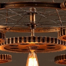 Suspension rétro vintage à 7 lumières