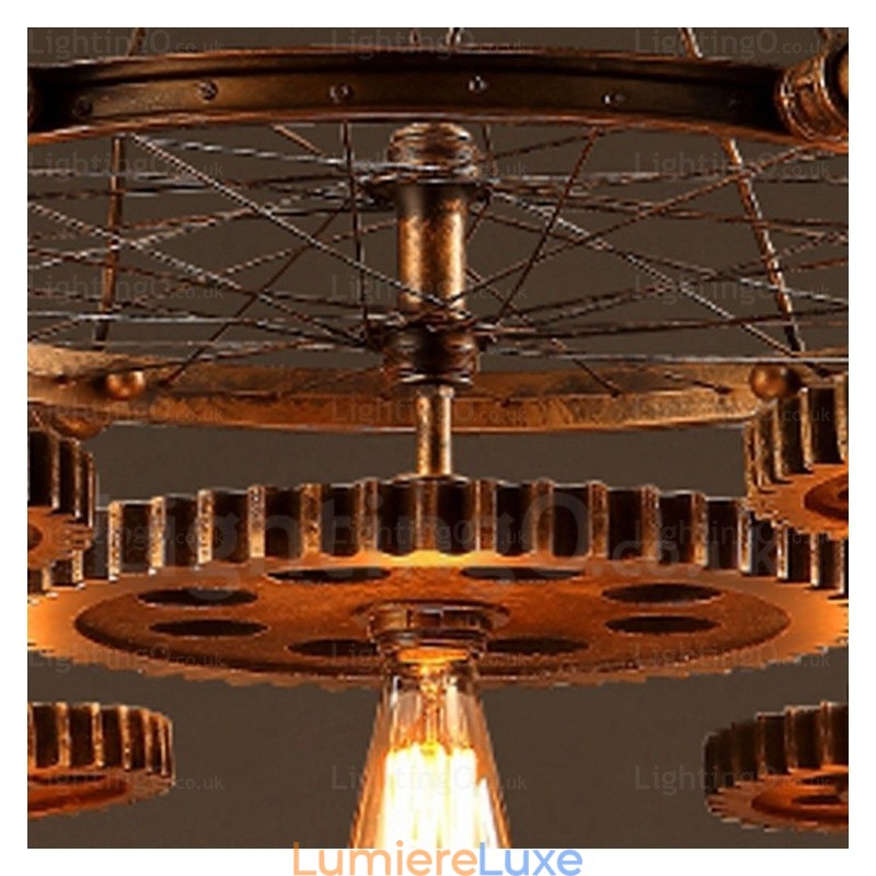 Suspension rétro vintage à 7 lumières
