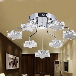 Plafonnier moderne à 7 lampes en acier inoxydable galvanisé