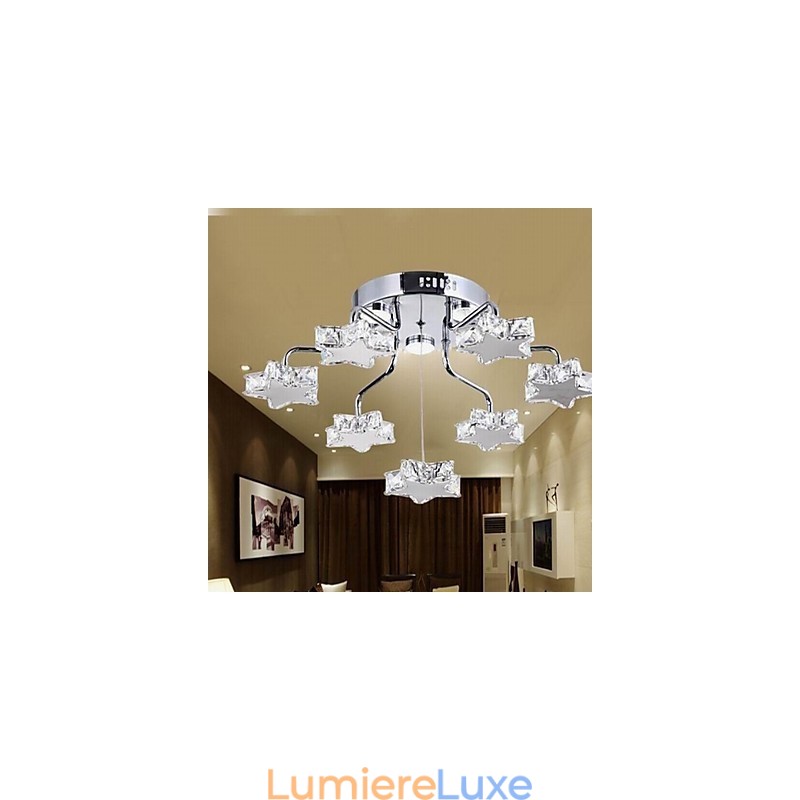 Plafonnier moderne à 7 lampes en acier inoxydable galvanisé