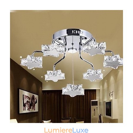 Plafonnier moderne à 7 lampes en acier inoxydable galvanisé Plafonnier moderne à 7 lampes en acier inoxydable galvanisé