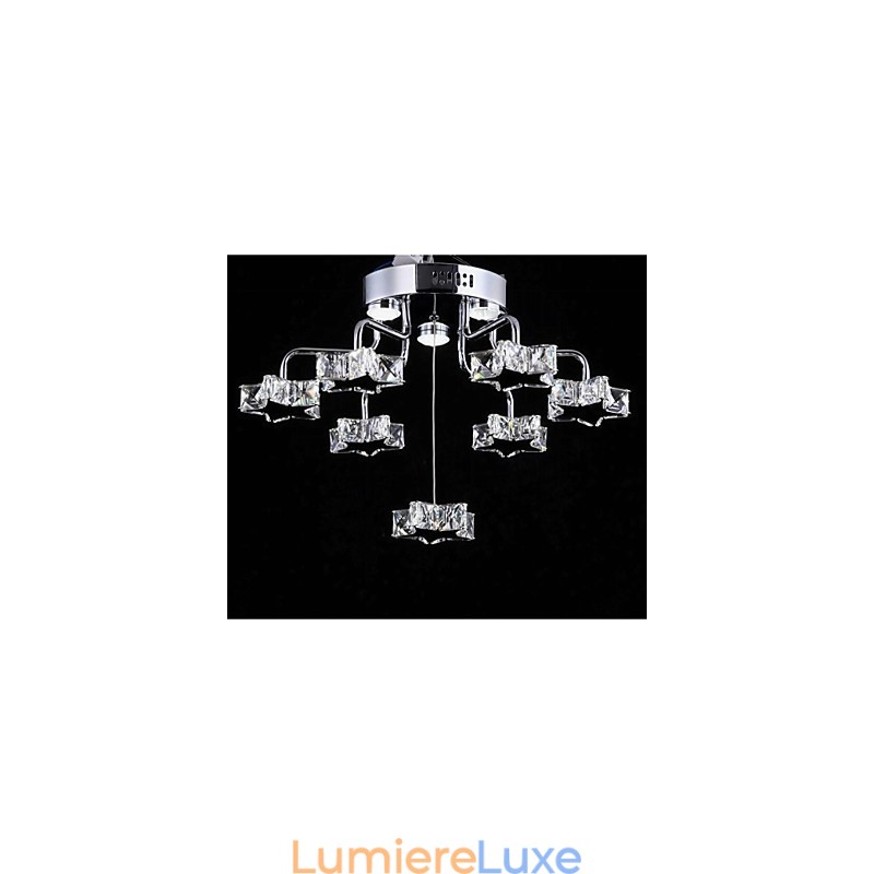 Plafonnier moderne à 7 lampes en acier inoxydable galvanisé