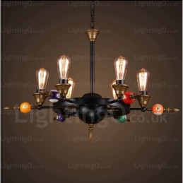 Suspension rétro vintage rustique à 4 lumières