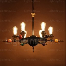 Suspension rétro vintage rustique à 4 lumières
