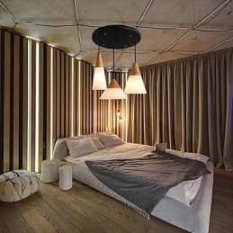 Lustre mini style moderne contemporain en métal à 3 lumières