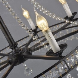 Suspension rustique à 4 lumières