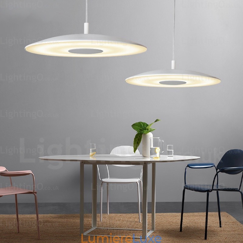 Suspension contemporaine moderne à 1 lumière avec abat-jour en verre