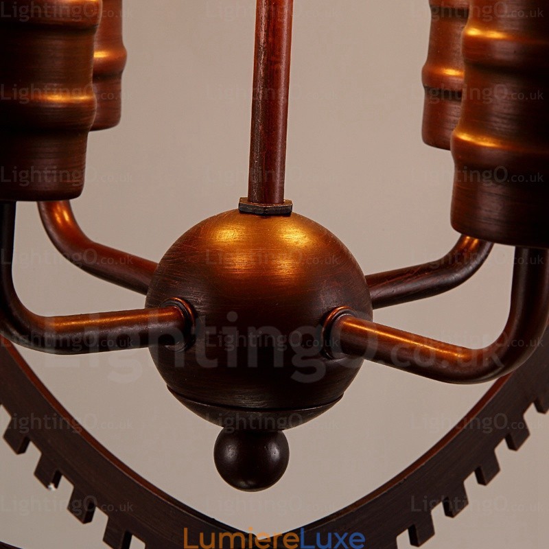 Suspension rétro vintage à 4 lumières