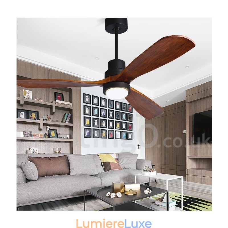 Ventilateur de plafond contemporain nordique moderne de 36 po, 42 po, 52 po