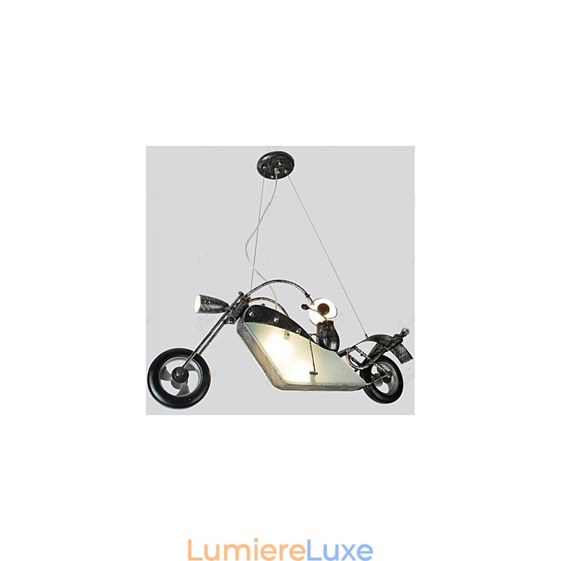Lustre en fer pour moto pour enfants nostalgiques