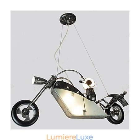 Lustre en fer pour moto pour enfants nostalgiques Lustre en fer pour moto pour enfants nostalgiques