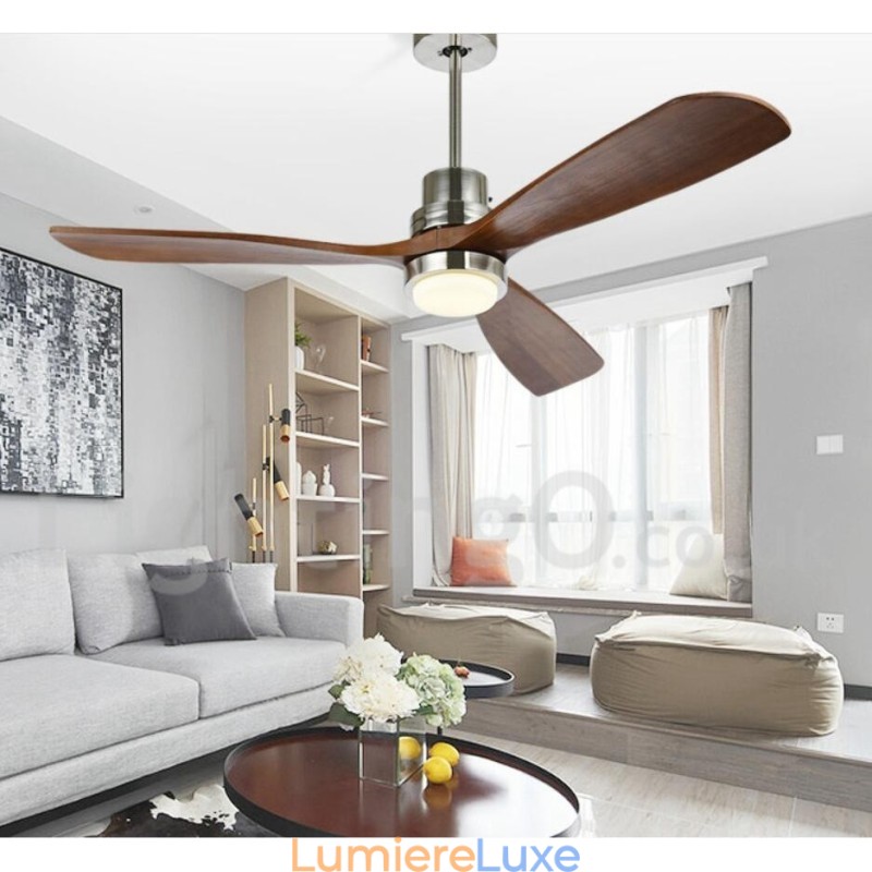 Ventilateur de plafond contemporain nordique moderne de 36 po, 42 po, 52 po