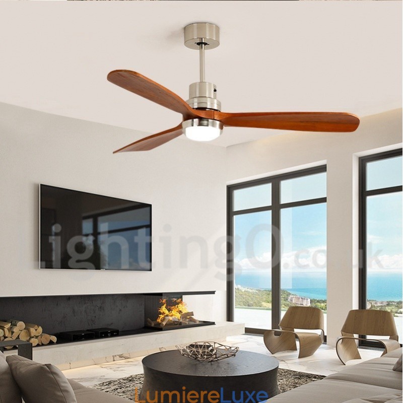 Ventilateur de plafond contemporain nordique moderne de 36 po, 42 po, 52 po