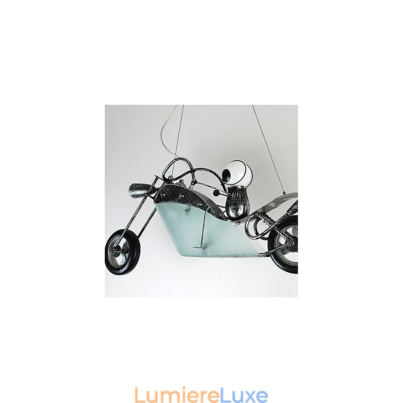 Lustre en fer pour moto pour enfants nostalgiques
