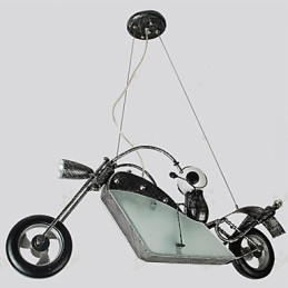 Lustre en fer pour moto pour enfants nostalgiques