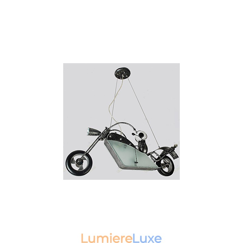 Lustre en fer pour moto pour enfants nostalgiques