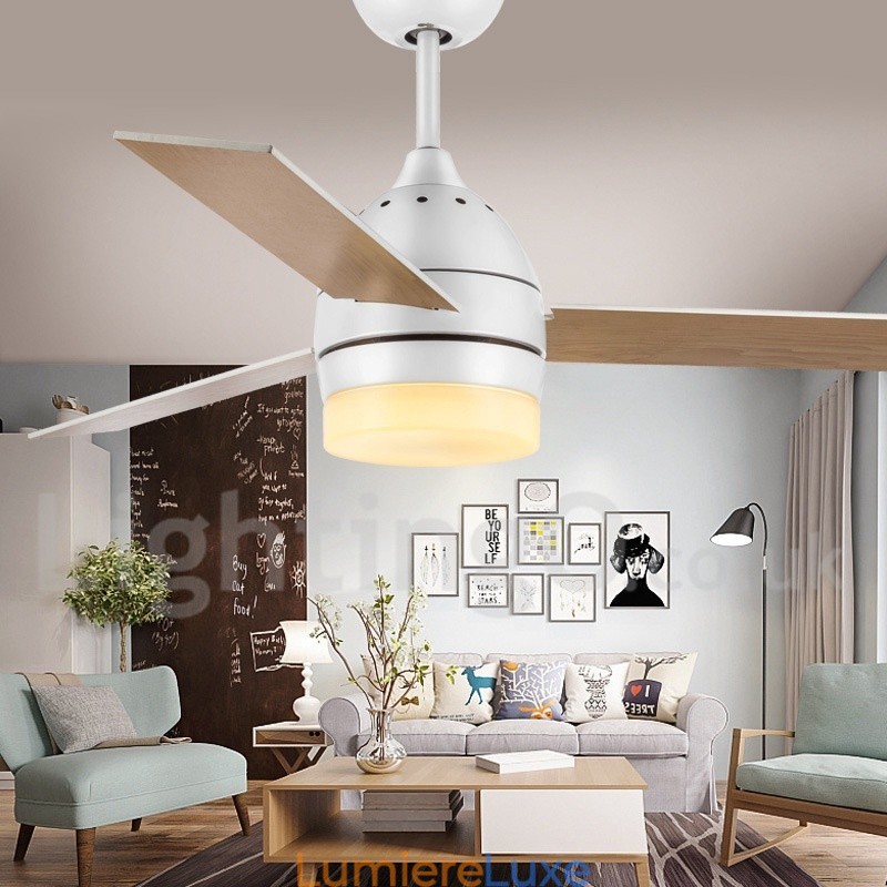 Ventilateur de plafond nordique vintage moderne et contemporain de 42" à 48"