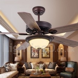 Ventilateur de plafond vintage style country rétro rustique 42", 48", 52"