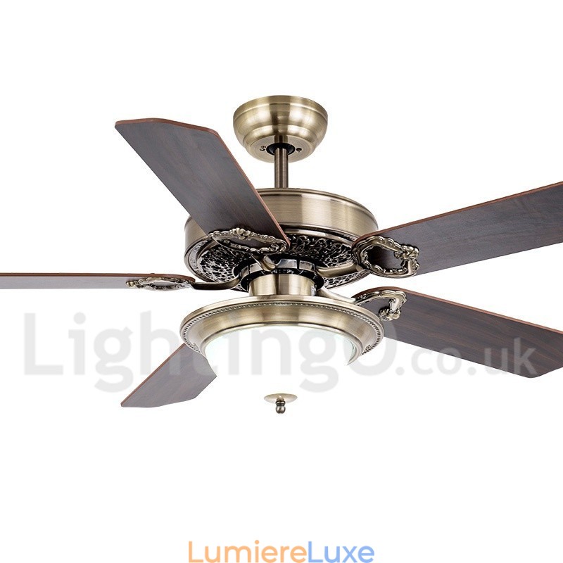 Ventilateur de plafond vintage style country rétro rustique 42", 48", 52"